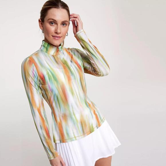 CALIA by Carrie Underwood Other - CALIA Women S Tissue Texture UV 1/4 Zip Golf Pullover Small Filtered Flora Multi